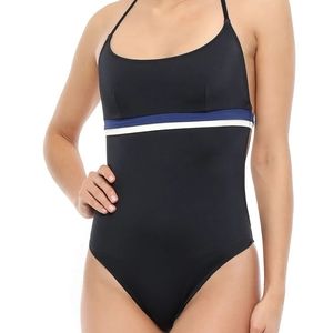 Marina Solid & Striped Swimsuit